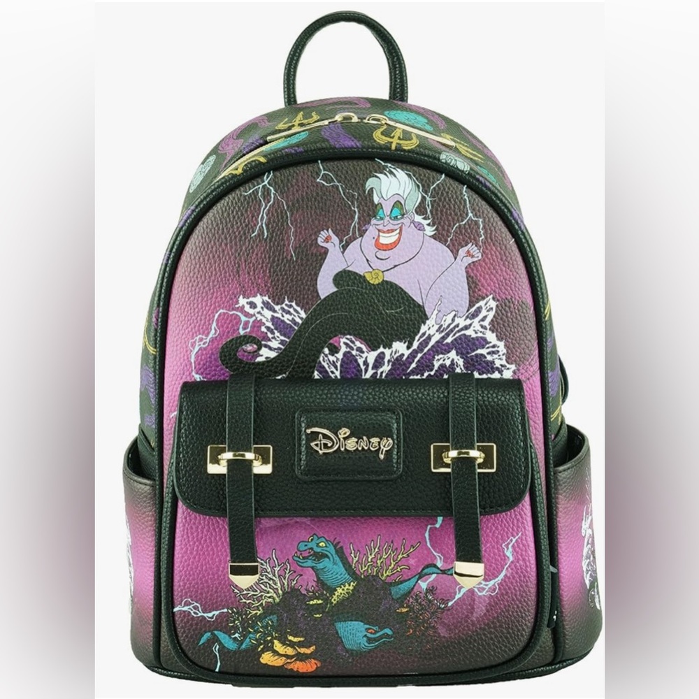 Disney Ursula Backpack with Purple and Black Design